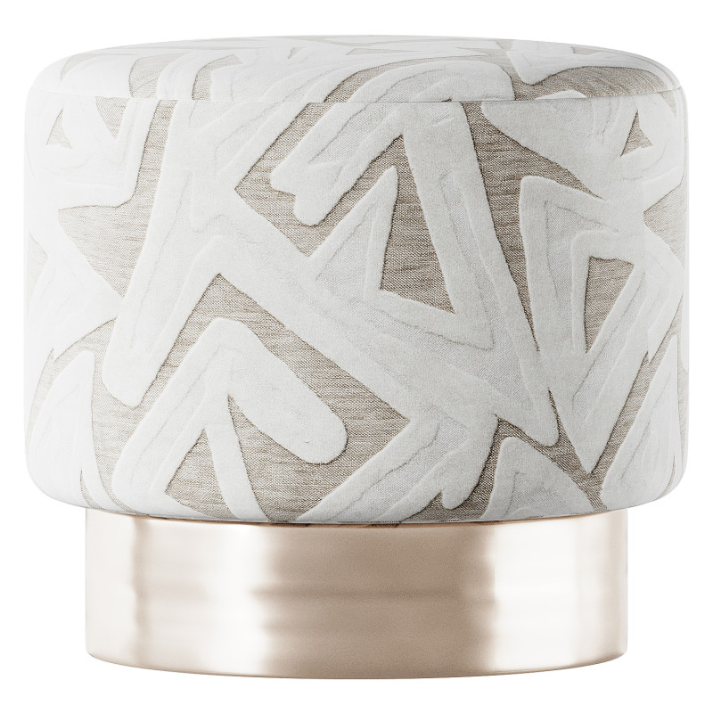 Arteriors Home Avalon Ottoman Swiss Coffee Champagne Drehgelenk 3D Modell .c4d .max .obj .3ds .fbx .stl .blend