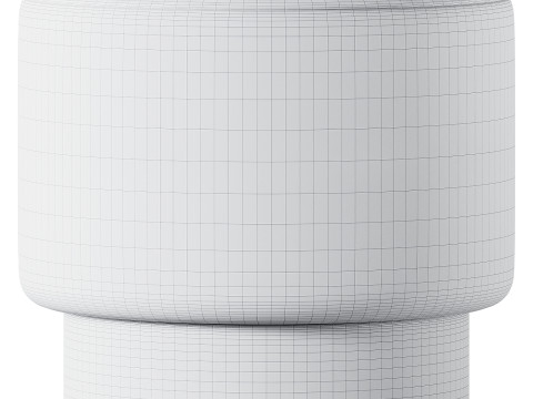 Arteriors Home Avalon Ottoman Swiss Coffee Champagne Drehgelenk 3D Modell