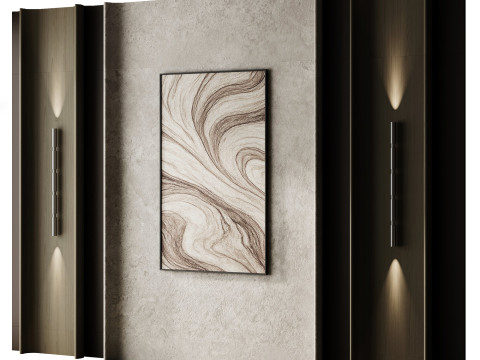 Художественная настенная панель с подсветкой 3D Модель