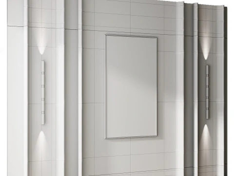 Художественная настенная панель с подсветкой 3D Модель