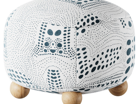 Pufe Aqui Perto da Casa Cinza-grafite Modelo 3D