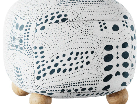 Pouf Here Nearby House Gray-graphite 3D Model
