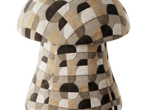 Коническая версия пуфика с грибами 3D Модель