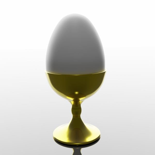 egg in gold cup CG Dokuları .c4d .max .obj .3ds .fbx .stl .blend 