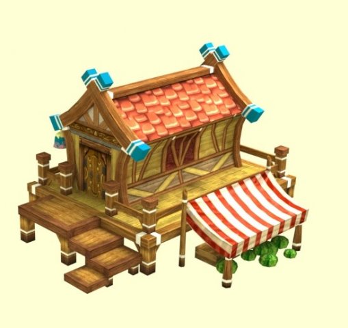 cartoon house 3D Model .c4d .max .obj .3ds .fbx .stl .blend 
