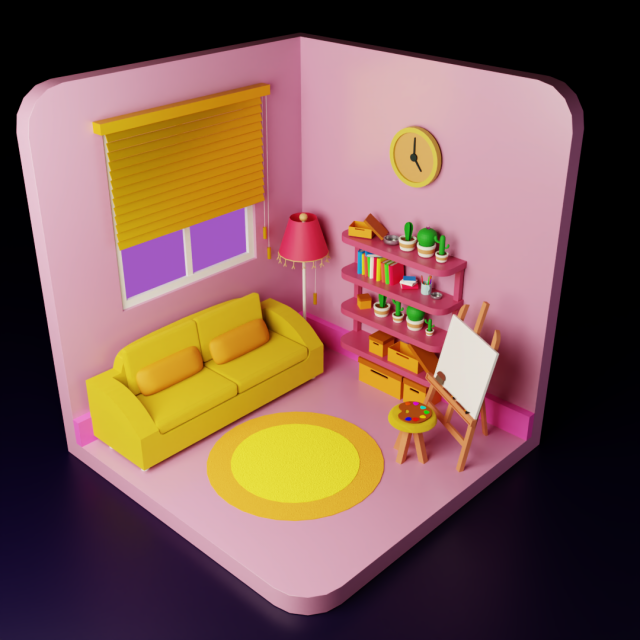 room 3D Model .c4d .max .obj .3ds .fbx .stl .blend 
