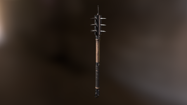 Medieval iron mace Model 3D .c4d .max .obj .3ds .fbx .stl .blend 