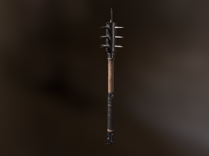 Medieval iron mace 3D Model