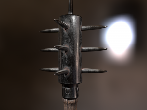 Medieval iron mace Model 3D