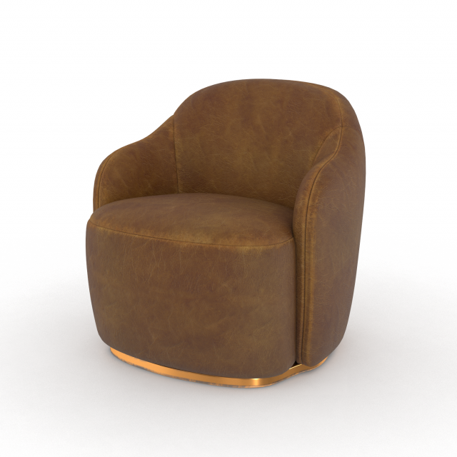 Barba armchair 3D Модель .c4d .max .obj .3ds .fbx .stl .blend 