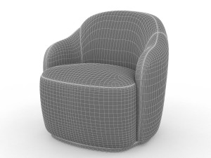 Barba armchair 3D Модель