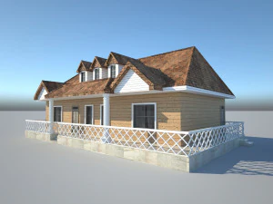 Gable home 3D Model