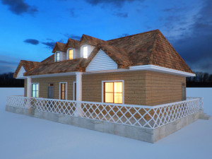 Gable home 3D Model