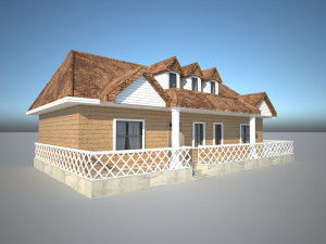 Gable home 3D Model