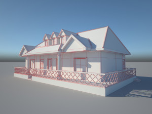 Gable home 3D Model