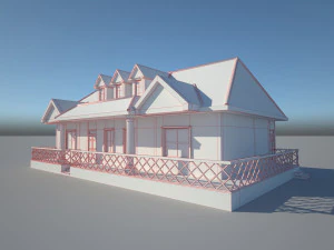 Gable home 3D Model