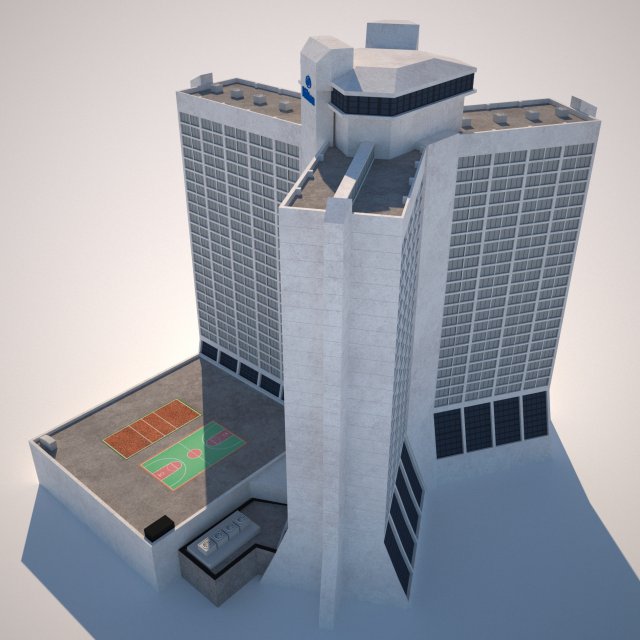 Hotel Hilton Atlanta Modello 3D .c4d .max .obj .3ds .fbx .stl .blend 