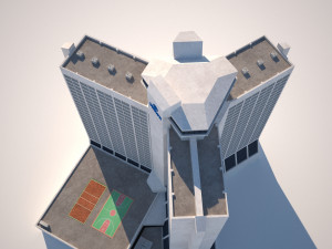 Hotel Hilton Atlanta Modello 3D