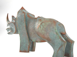 Rhino figurine 3D Model
