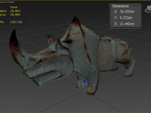 Rhino figurine 3D Model