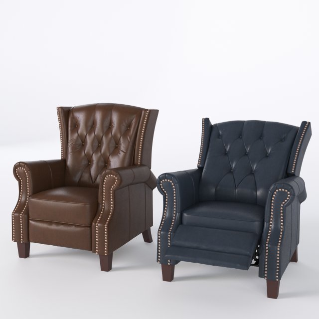 Comfort armchair 3D Модель .c4d .max .obj .3ds .fbx .stl .blend 
