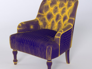 Chesterfield armchair 3D Model