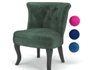 Grenier Upholstered Barrel Chair 3D Model