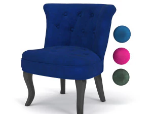 Grenier Upholstered Barrel Chair 3D Model