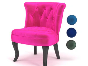 Grenier Upholstered Barrel Chair 3D Model