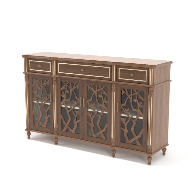 Alfie-Lee 629 Sideboard 3D Model .c4d .max .obj .3ds .fbx .stl .blend 
