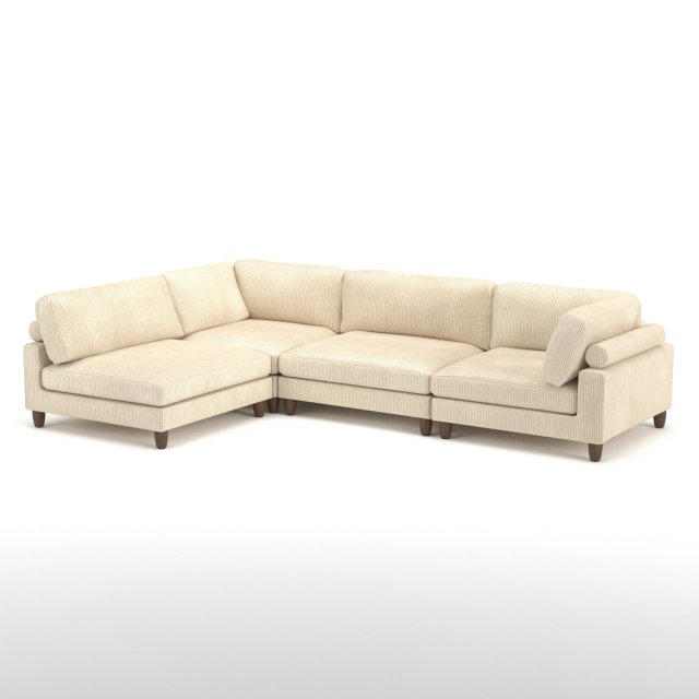 Sectional Sofa 3D मॉडल .c4d .max .obj .3ds .fbx .stl .blend 