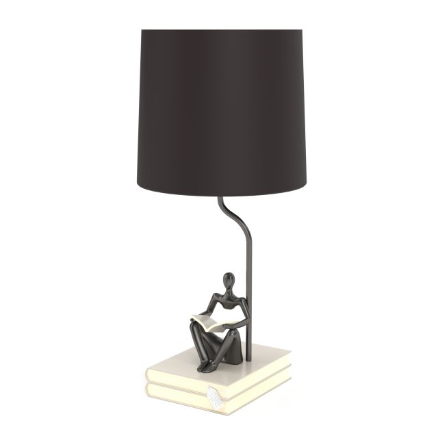 Resin table lamp 3D Модель .c4d .max .obj .3ds .fbx .stl .blend 