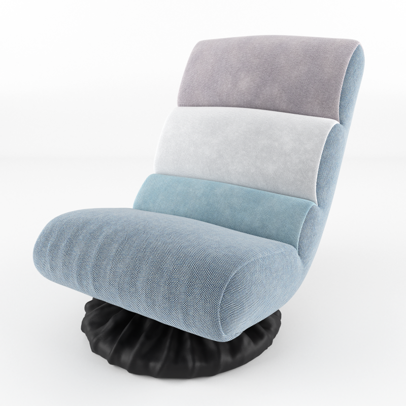 Adjustable floor chair Modello 3D .c4d .max .obj .3ds .fbx .stl .blend 