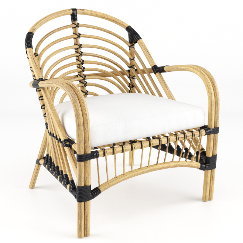 Rattan armchair Modelo 3D .c4d .max .obj .3ds .fbx .stl .blend 