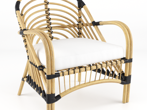 Rattan armchair 3D 模型