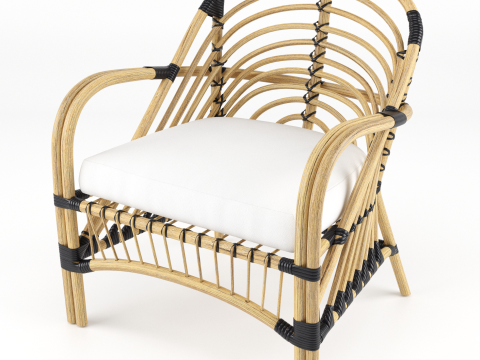 Rattan armchair Modelo 3D