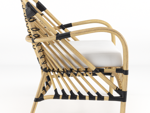 Rattan armchair Modelo 3D