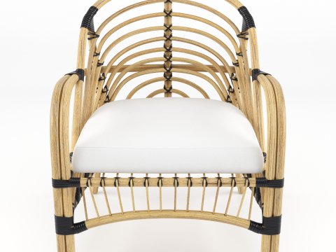 Rattan armchair Modelo 3D