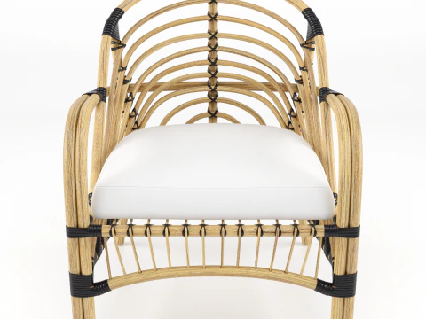 Rattan armchair 3D Model