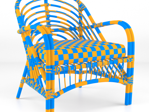 Rattan armchair Modelo 3D