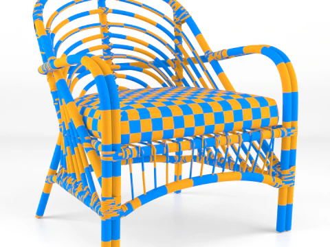 Rattan armchair 3D Model