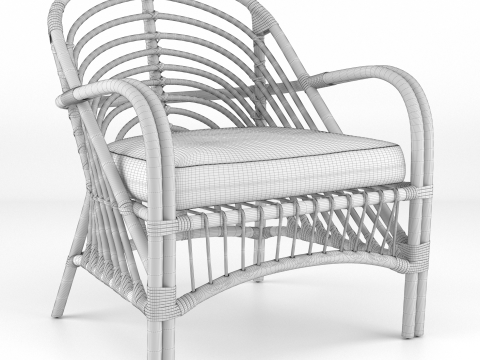 Rattan armchair Modelo 3D