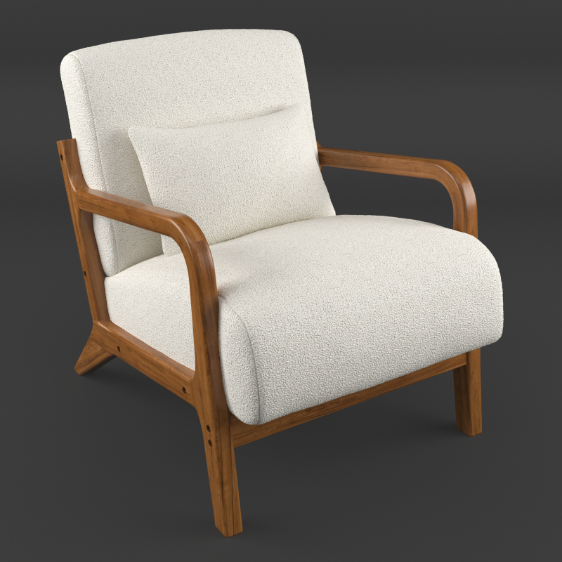 Attic armchair 3D-Modell .c4d .max .obj .3ds .fbx .stl .blend 