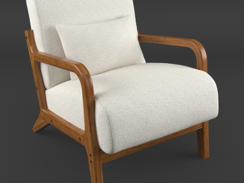 Attic armchair 3D 模型