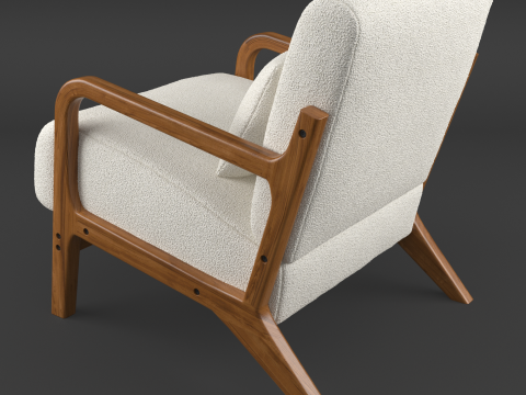 Attic armchair 3D-Modell