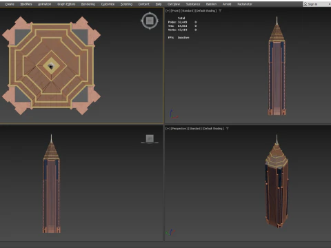 美国银行广场 3D 模型