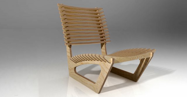 armchair 3D Model .c4d .max .obj .3ds .fbx .stl .blend 