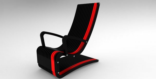 garden armchair 3D Model .c4d .max .obj .3ds .fbx .stl .blend 