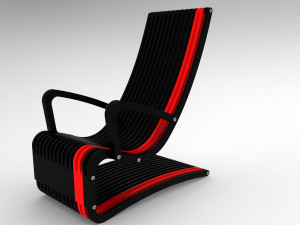 garden armchair 3D 模型