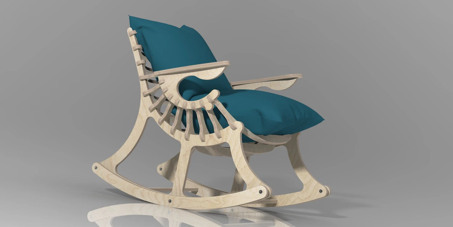 chair updated rocking 3D Model .c4d .max .obj .3ds .fbx .stl .blend 